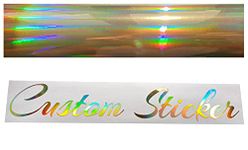 Gold Hologram Neo Chrome Small to Large Sizes 100 Fonts Custom Personalised Quotes Text Names Wording Slogan Phrase Die Cut Vinyl Car Window Bumper Bedroom Wall Stickers Decals Graphics