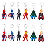 Superhero Marvel Avengers Keychain for Kids and Boys - Captain America Spiderman Batman Thor Iron Man Keyring Keychain for Birthday Return Gifts