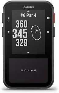 Garmin Approach® G20 Solar, GPS Golf Handheld with Solar Charging, Sunlight-Readable High Resolution Display, Built-in Magnet to Mount On Your Cart, Big Numbers for Easy Reading