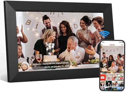 TEKXDD Digital Photo Frame, 10.1 Inch Smart WiFi Cloud Digital Picture Frame with 1280x800 HD IPS LCD Touch Screen Display, 16GB, Auto-Rotate, Share Photos and Videos via App