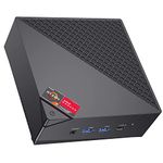 ACEMAGICIAN Mini PC, AMD Ryzen 5 5600U 16GB DDR4 512GB SSD Mini PC, 4K@60Hz Triple Display Dual Ethernet Mini Desktop Computers WiFi BT 4.2, Support Auto Power on