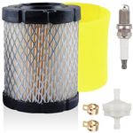 ZAMDOE 591583 Air Filter with Pre filter for Briggs & Stratton 5429K 796032 21B807 21B902 9.0-12.5 hp Engines Lawn Mower Lawn Tractor Air Cleaner Cartridge with Spark Plug Fuel Filter