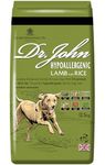 Dr John Wheat-Free Hypoallergenic Dry Dog Food - Lamb with Rice Dog Food 12.5kg - Complete Nutrition for Adult and Senior Dogs with Sensitive Digestion