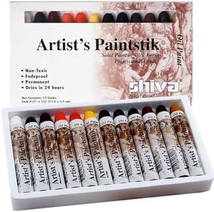 Jack Richeson 121502 Shiva Oil Paintstik, Professional Colors, Set of 12
