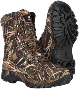 8 Fans Hunting Boots for Men, 800g Thinsulate Insulated Waterproof Hunting Shoes, Lightweight Anti-Slip Outdoor Boots for Cold Weather, Hiking, Fishing Size 13