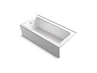 Kohler K-847 Bellwether Bath Tub 66" L x 32" W Cast Iron Soaking for Three Wall, White