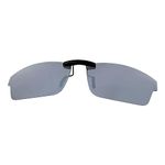 Polarized CLIP-ON Sunglasses for Oakley Crosslink OX8027 53x17, Silver, 53 X 17mm
