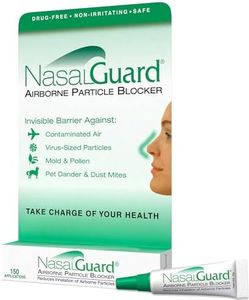 NasalGuard Allergy Relief and Allergen Blocker Nasal Gel - Drug-Free, for Pollen Allergy Sufferers, for Airplane Travel (Cool Menthol) - Over 150 Applications Per Tube (0.1 oz, Pack of 1)