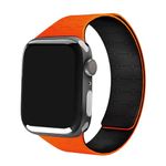 DailyObjects Neon Orange Velour Snap On Watchband Compatible with Apple Watch (42/44/45/49mm) For Ultra 2/Ultra, Series 9 8 7 6 5 4 3 SE SE2 (Watch not Included)