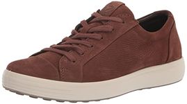 ECCO Men's Soft 7 City Tie Sneaker, Potting Soil/Potting Soil Suede, 13-13.5