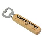 Stag Do Gifts For Men, Personalised Wooden Beer Drinks Bottle Opener Gifts For Best Man Usher Groomsman, Stag Party Presents For Men Him Friends, Stag Night Ideas