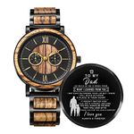 Kenon Engraved Wooden Watch for Dad Customized Personalized Wood Watches for Men Birthday Anniversary (for Dad)