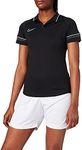 Nike Women's Dri-FIT Academy Polo Shirt, Black/White/Anthracite/White, XS