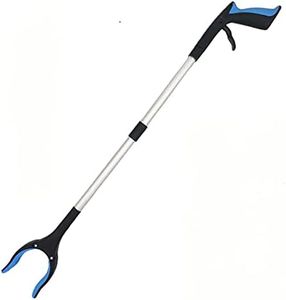 Aptoper Litter Picker, Pick-Up Tool Long Arm Mechanical Grabber Reacher Grab & Grip Rubbish Pick Up Hand Tool,Foldable Lightweight Extender Gripper Tool Long Handy Assist Tool (Blue 1)
