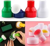 Briartw 4 Pcs/Pack Ink Applicator with Storage Cases,Inking Sponge,Paper Pouncers are A Tool for Direct Ink Application On Intricate Die Cuts, Stencils,4 Colors(Green, Blue, Red,White)