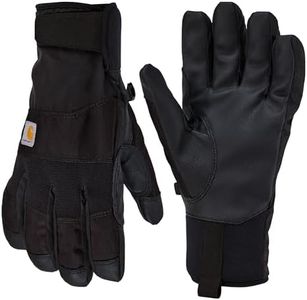 Carhartt Men's GL0843M Waterproof Thermal-Lined Secure Cuff Glove, Black, Large