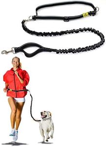 Hands Free Dog Leash by Hertzko – Great Running Leash for m=Medium to Large Dogs - Strong, Durable and Weather Resistant Nylon Bungee Leash (36 inches Bungee)