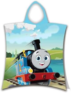 Jerry Fabrics Thomas The Tank Engine and Friends Kids Boys Girls Hooded Beach Towel Poncho