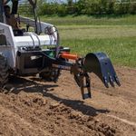 Titan Attachments Skid Steer Fronthoe 10" Bucket and Thumb, Excavator Attachment Bobcat Loader