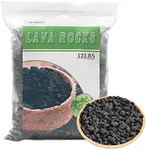 CARURBODY Black Lava Rocks for Plants -100% Pure Volcanic Rock No Dyes or Chemicals-Best Lava Stones Top Dressing for Cacti Succulents Plants,Bonsai-12LBS