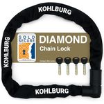 KOHLBURG Heavy-Duty Chain Lock – 125 cm Long [Bolt Cutter Resistant] – Maximum Security Level 15 – for Motorbikes, Scooters, E-Bikes, E-Scooters & Bicycles – High-Security Motorcycle & Bike-Lock