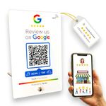 SCAN ME | Review Us On Google Tap Stand | QR Code + NFC | 4x6 Inch | Google Review Stand | Ready To Be Activated Instantly | Boost Business Reviews | Google Review Tap Card Stand | Version 2.0