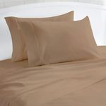 1000 Thread Count 100% Egyptian Cotton Pillow Cases, Set of 2 Pillowcase, Long-Staple 100% Cotton Breathable, Soft Sateen Weave Bed Pillow Cover, 20 X 40 Inches Pillowcases Taupe King Size