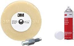 3M Stripe Off Wheel Adhesive Removal Eraser Wheel with Mandrel and 3M 08987 General Purpose Adhesive Cleaner - Bundle
