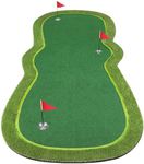 Luricaa Golf Putting Green Mat for Indoor Outdoor, Professional Golf Training Mat Aids for Professional Practice (5×12ft E)