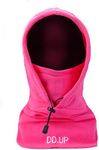 DD.UP MZ Balaclava Windproof Ski Mask Thermal Hood Heavyweight Winter Warm Motocycle Face Cover Hat for Mens Unise Pink