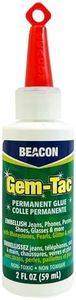 Gem-Tac 59 ml Medium Dries Bottle, Clear, White