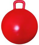 Space Hopper Ball with Air Pump: 20in/50cm Diameter for Ages 7-9, Hop Ball, Kangaroo Bouncer, Hoppity Hop, Jumping Ball, Sit & Bounce (Red)