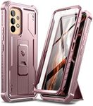 Dexnor for Samsung Galaxy A53 Case Built-in Screen Protector and Kickstand 360 Full Body Heavy Duty Military Grade Protection Shockproof Protective Cover for Samsung Galaxy A53 - Pink