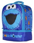 Sesame Street Cookie Monster Dual-Compartment Insulated Lunch Box Bag Tote