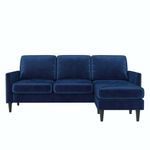 Mr. Kate Winston Reversible Sofa Sectional, Blue Velvet