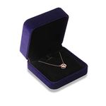 Bujingyun Velvet Necklace Pendant Bracelet Display Box Jewelry Gift Boxes (Blue Color)