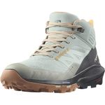 Salomon Women's OUTPULSE Mid Gore-Tex Hiking Boots for Women, Wrought Iron/Ebony/Blazing Orange, 8.5