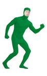 lucky baby store Boys' Mens Full Body Open Face Spandex Lycra Unitard Mask Zentai Costume Bodysuit (XL, green)