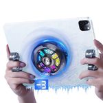 Olycism Phone Cooler for Gaming Magnetic Phone Cooling Fan Adjustable Dual Modes with Magnetic Sticker Phone Clip LED Display Lightweight Silent Operation Compatible with iPhone/Android/iPad/Tablet