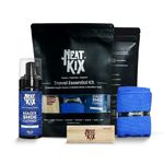 NEATKIX Travel Essential Shoe Cleaning Kit | Travel-Friendly Shoe Care Kit |Instant Sneaker Cleaner for Sports, Suede, and White Shoes| 150ML Foam Shoe Cleaner, Medium Shoe Brush & Microfiber Towel