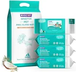 HICC PET Wipes for Dogs & Cats, Cleansing Deodorizing & Soothing Allergy Infections Anal Gland Pets Wipes with Coconut Oil - Dog Grooming Wipes for Butt and Paw - Hypoallergenic & Vet Recommended