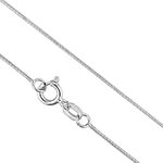 Designer Inspirations Boutique 16" Inch Sterling Silver 0.8 mm Thick Round Snake Chain Necklace for Women Men Unisex - Fine Silver Chain - Ideal for Smaller Pendants - Weight: 2 Grams