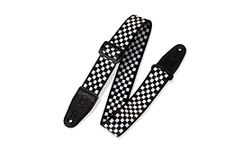 Levy's MP-28 2" Polyester Guitar Strap With Printed Design, Garment Leather Ends And Tri-glide Adjustment. Adjustable To 65"