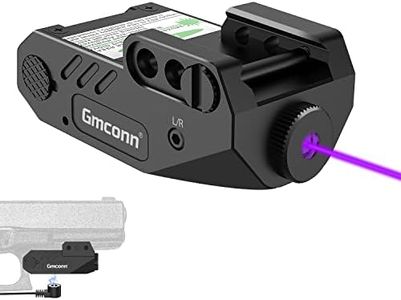 Gmconn Pistol Purple Laser Sight with Rechargeable Magnetic USB Port, Aluminum Low Profile Picatinny Mount Purple Dot Sight