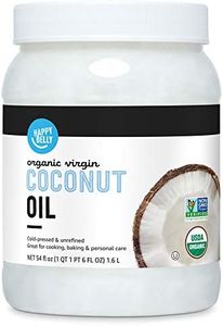 Amazon Brand - Happy Belly Unrefined Organic Virgin Coconut Oil, 54 fl oz (Pack of 1) (Previously Solimo)