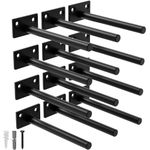 LEOPO 12 Pack-6 inch Floating Shelf Bracket, Hidden Brackets for Wood Shelf