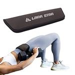 LARA STAR Hip Thrust Belt,Booty Belt for Hip Thrust,Hip Belt Pad for Glute Bridge Butt Workout with Dumbbells Kettlebells for Lunges Reverse Squat, Black (Pu Leather)