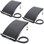 Monzana® 3x Solar Above Ground Pool Heater | Pool Heater For Heating Water | Solar Heaters For Pools 112x55x14cm 10000L/h | Height Adjustable | 32/38mm Connection Adapter | UV-Resistant HDPE