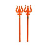 Vidhyapati Plastic Weapon Role Play Toy for Kids | Smooth Edges Activity Toy. (Trishul (Combo - 2 Pcs))