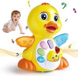 MOONTOY Duck Toy, Musical Toys for 1 Year Old Girls, Musical Baby Toys 6 12 Month Gift for 1 2 3 years old Toddler, Interactive Early Educational Baby Toy with Light and Sound, Kids Gift Boy & Girl